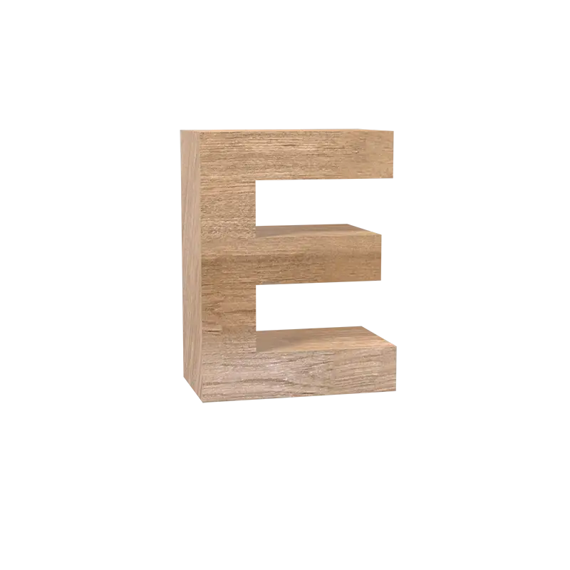 Wooden Letter E Decoration