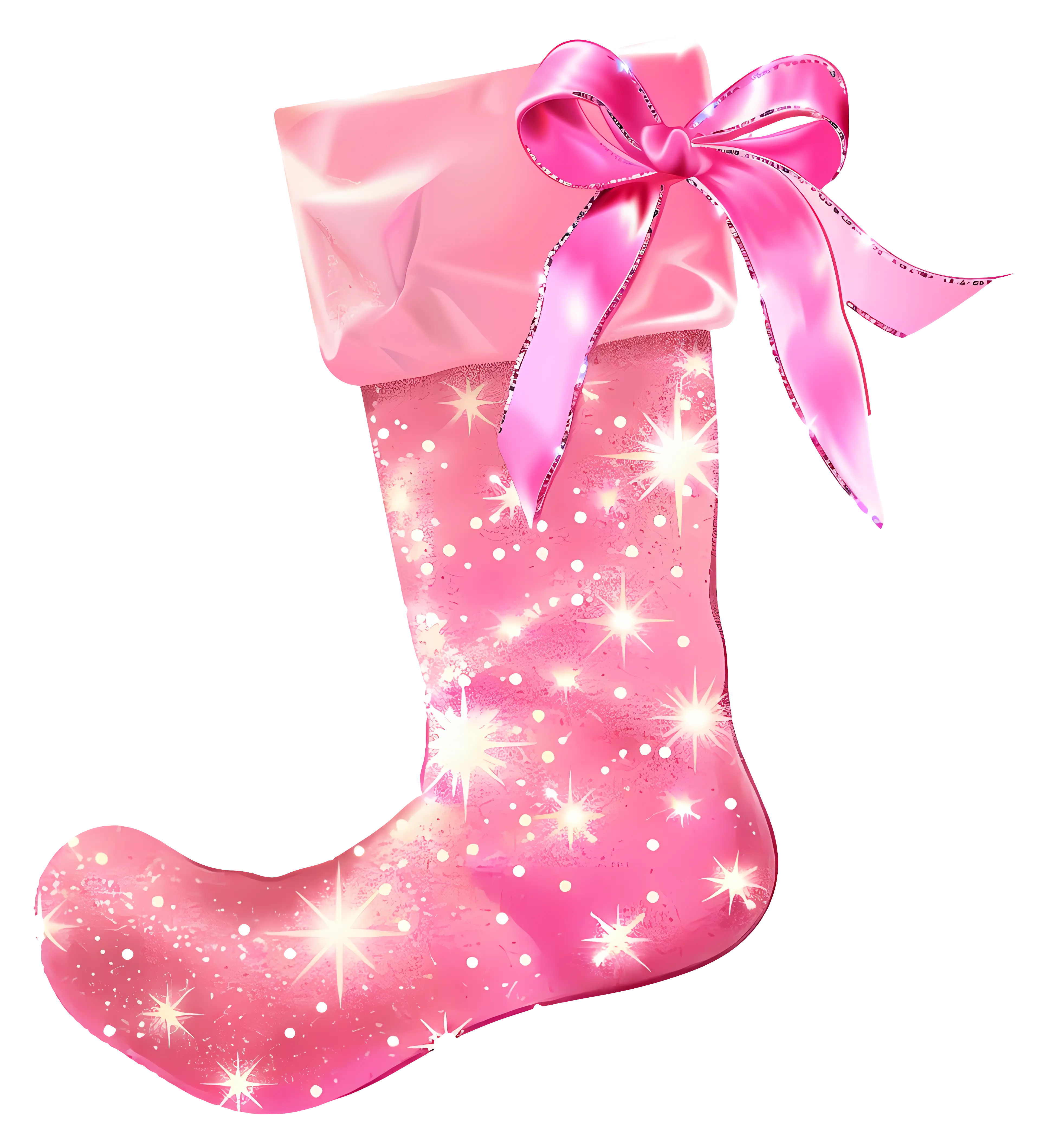 Pink Sparkling Christmas Stocking