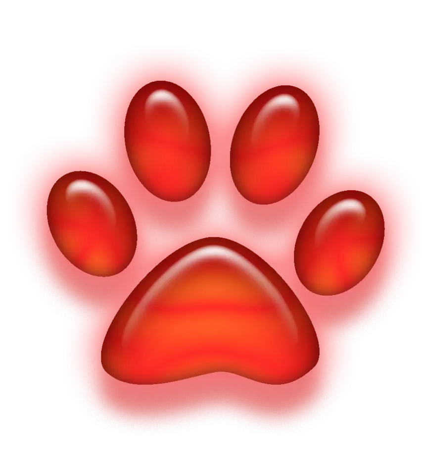 Red Paw Print Icon