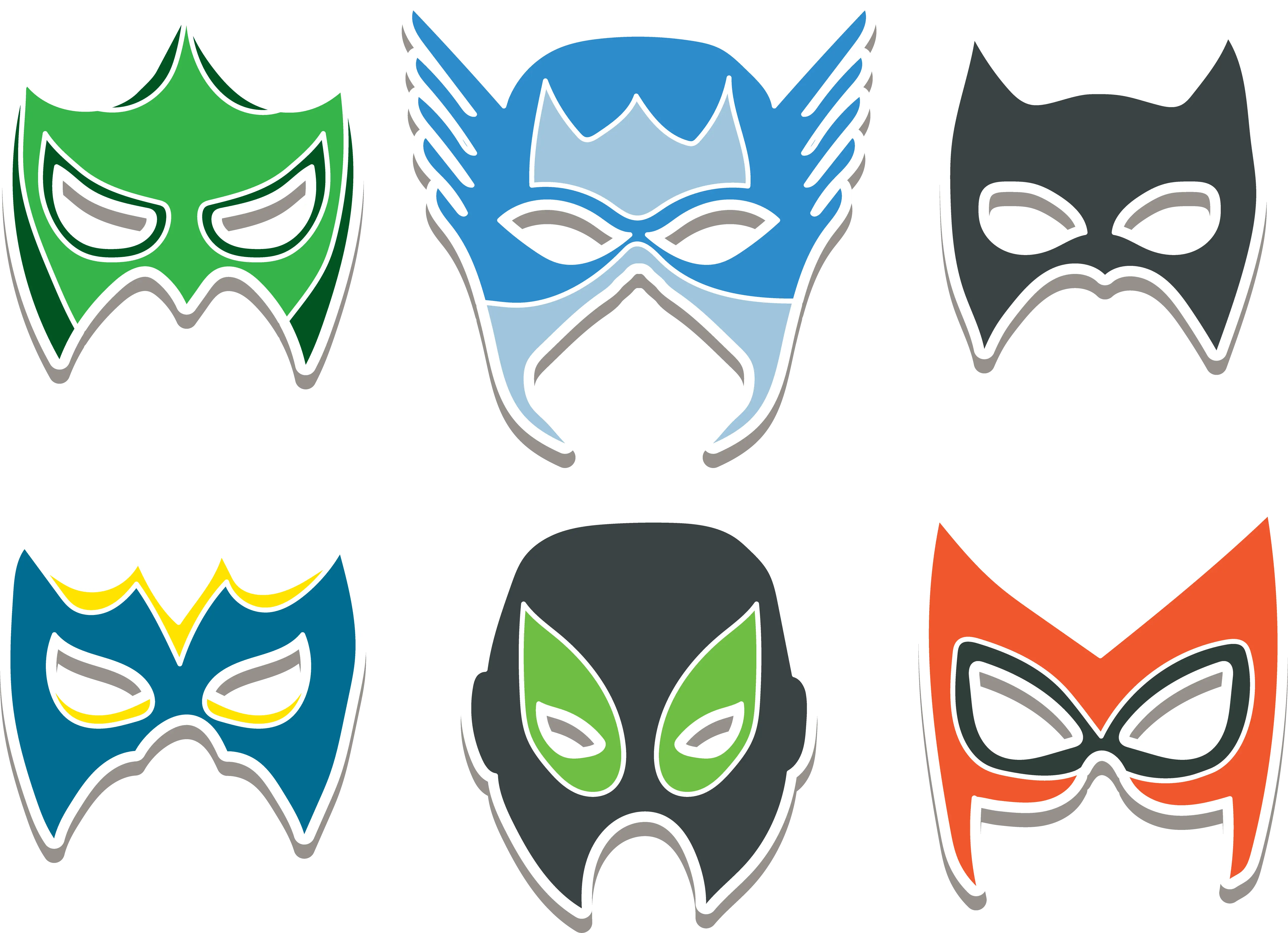 Colorful Superhero Masks for Costume Party