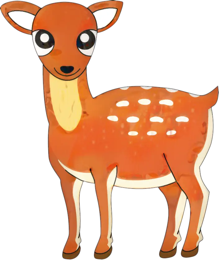 Cute Cartoon Deer with Spots