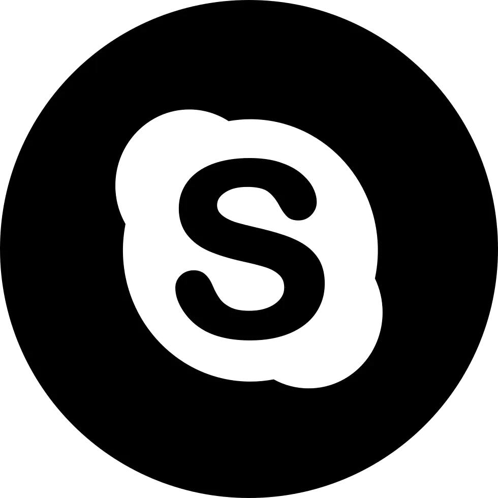 Black Skype Logo Icon
