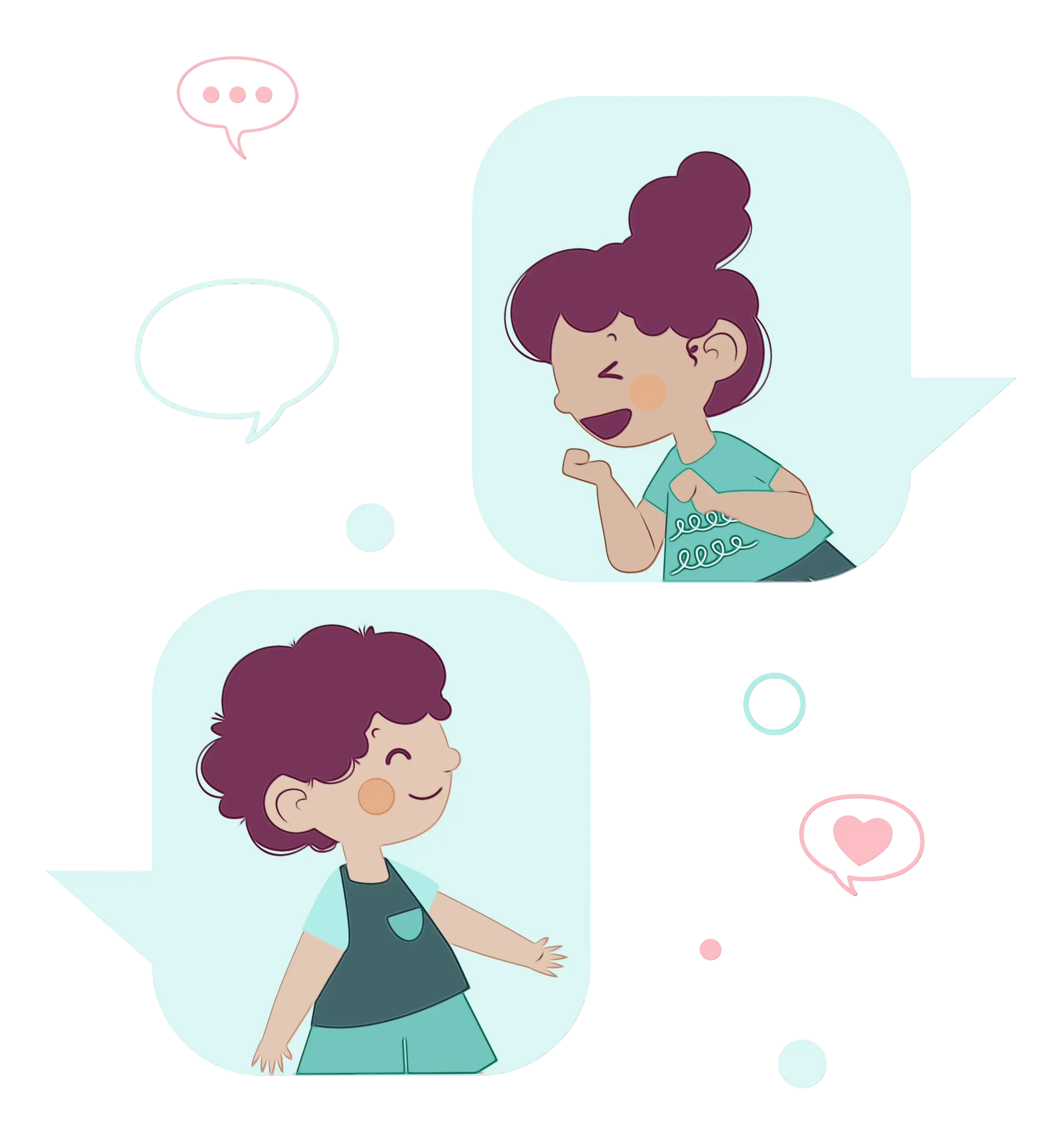 Chatting Cartoon Characters with Speech Bubbles
