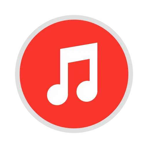Music Note Icon in Red Circle