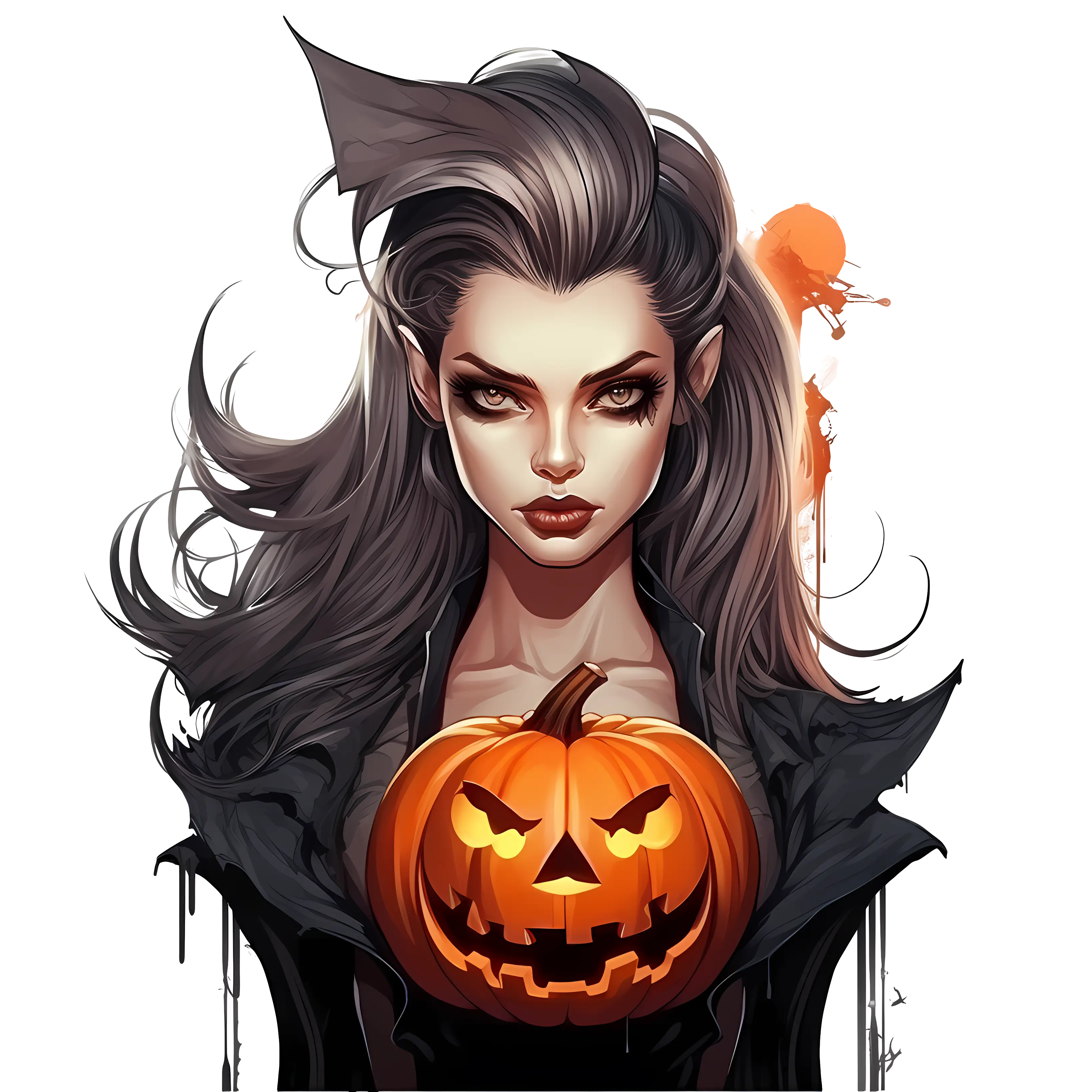 Halloween Character with Pumpkin Lantern