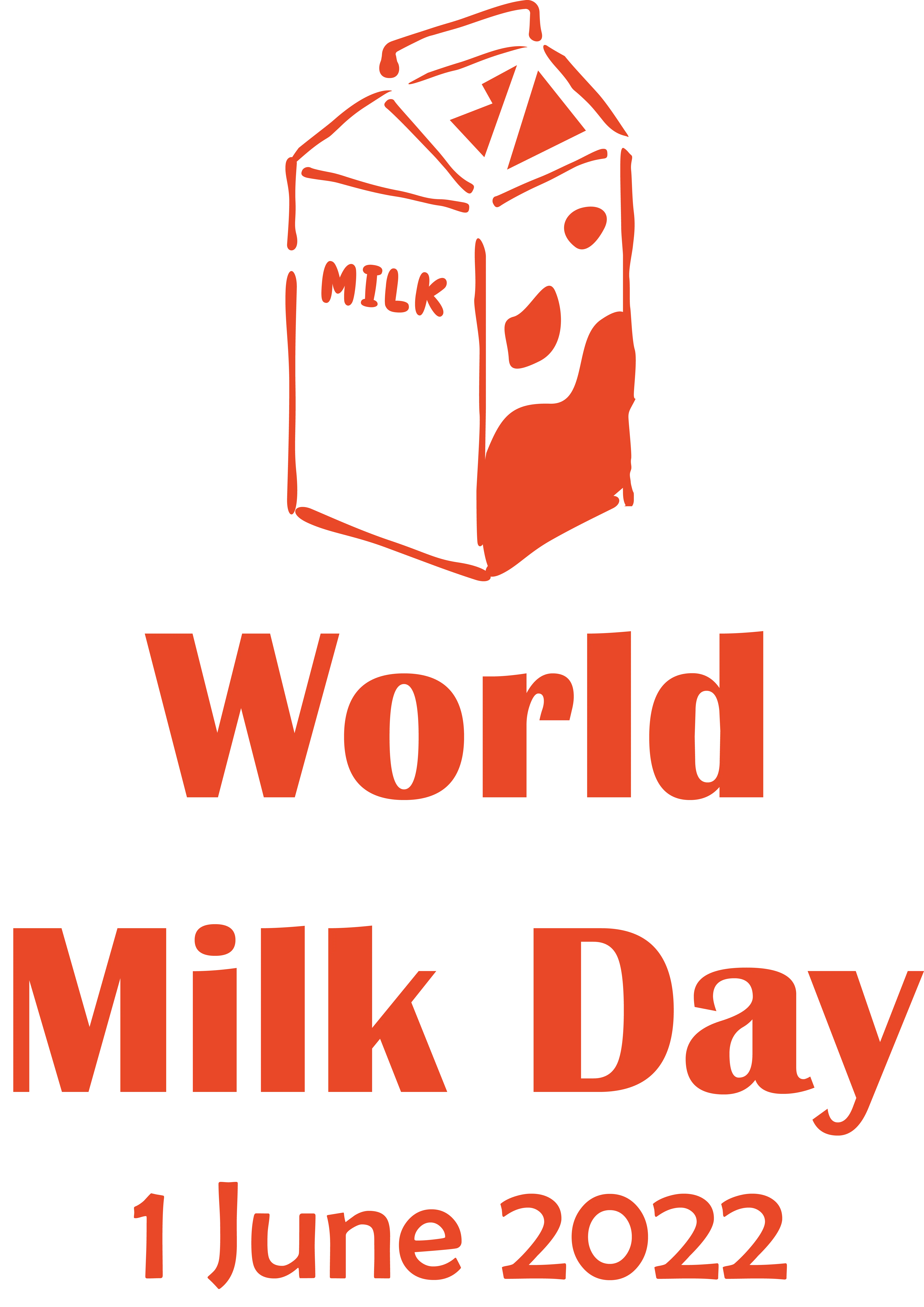 Red Milk Carton Design for World Milk Day