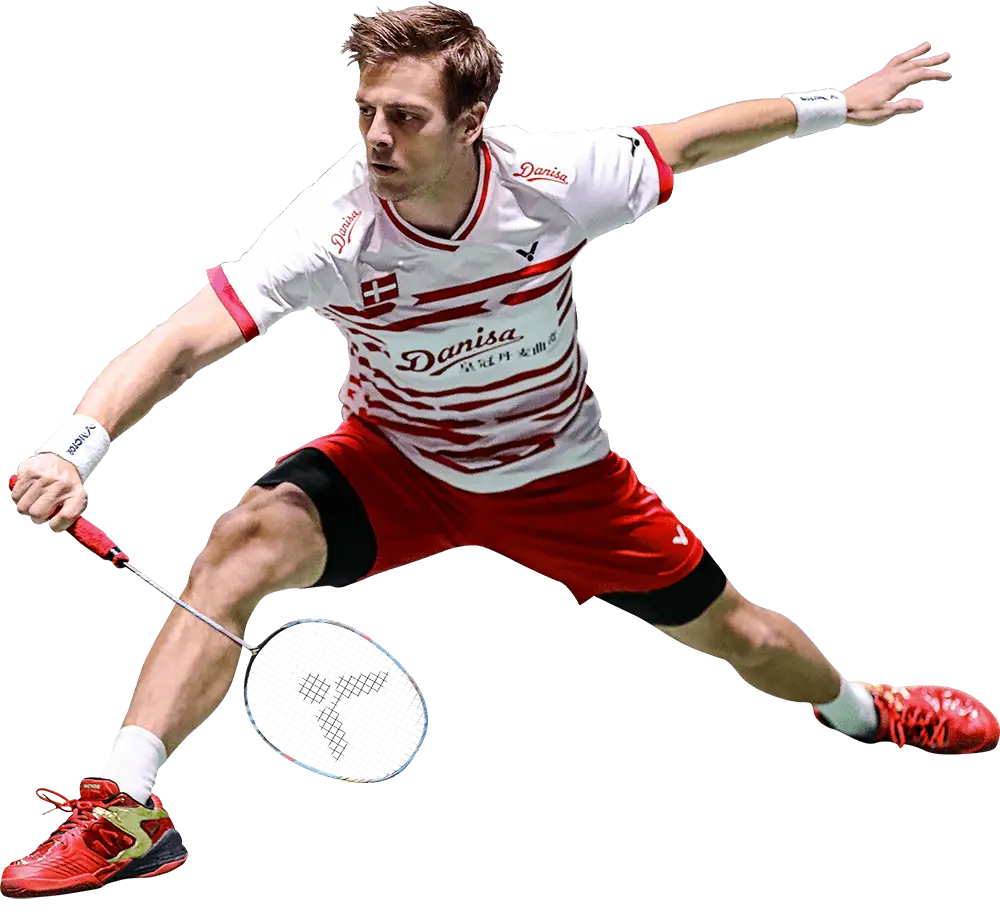 Dynamic Badminton Player in Action