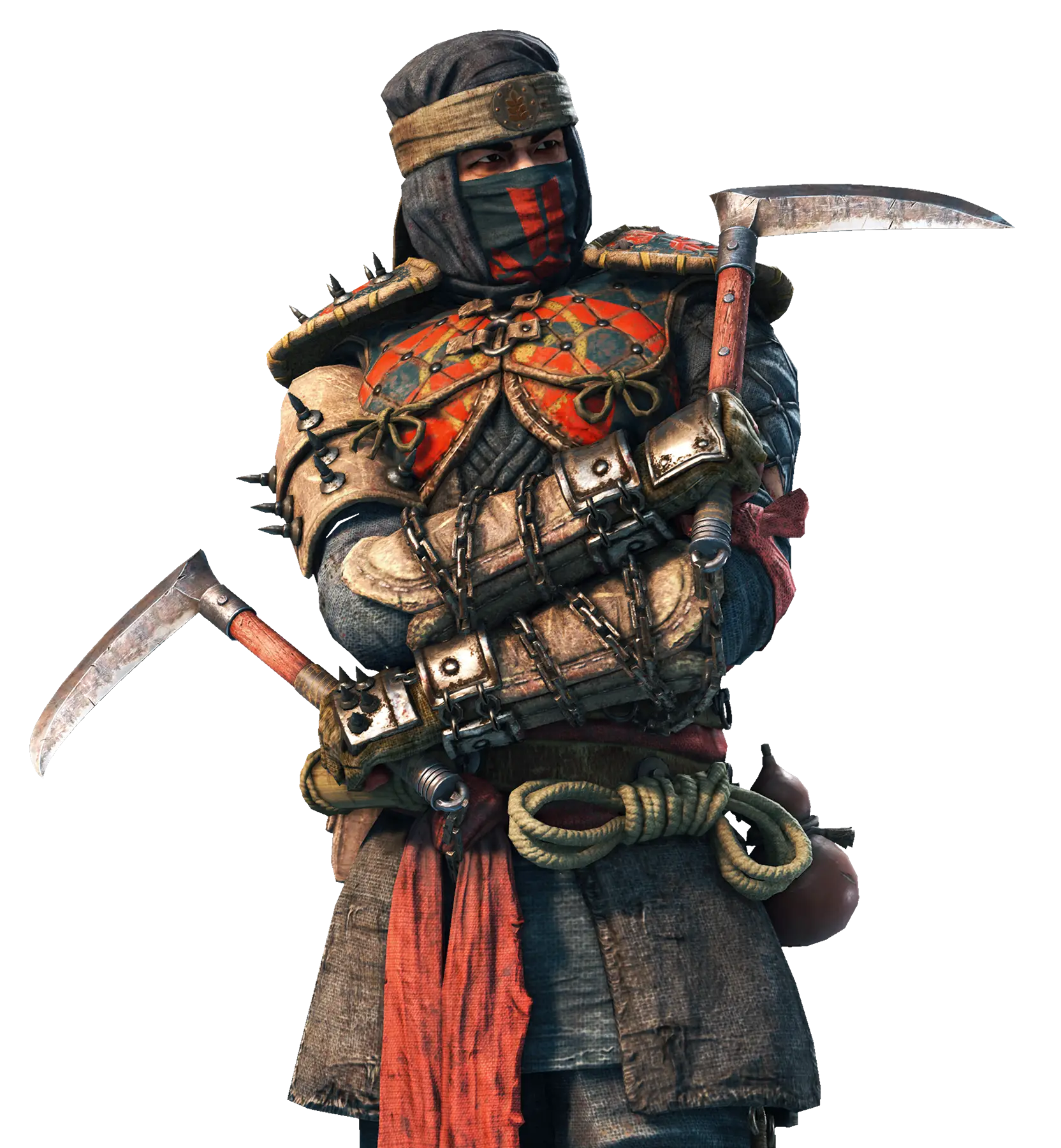 Warrior with Dual Weapons in Battle