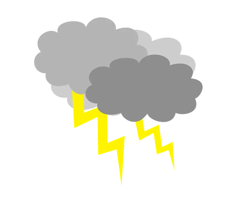 Thunderstorm Cloud With Lightning Illustration