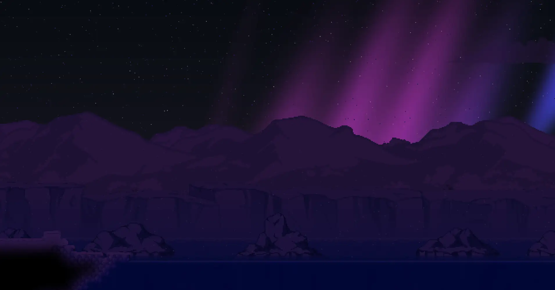 Aurora Borealis in Night Sky
