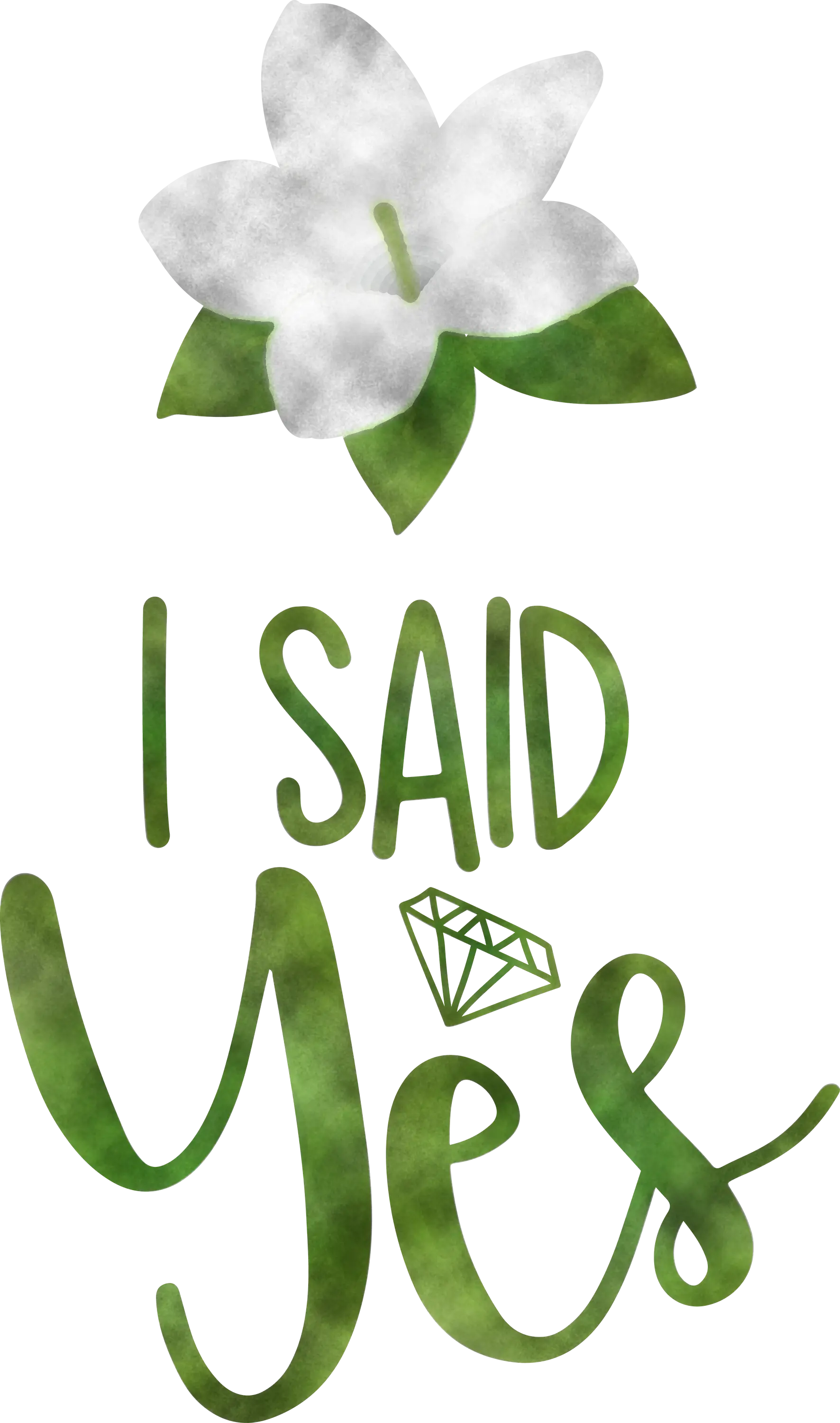 I Said Yes Engagement Illustration