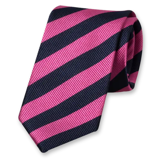 Pink and Blue Striped Necktie for Formal Wear