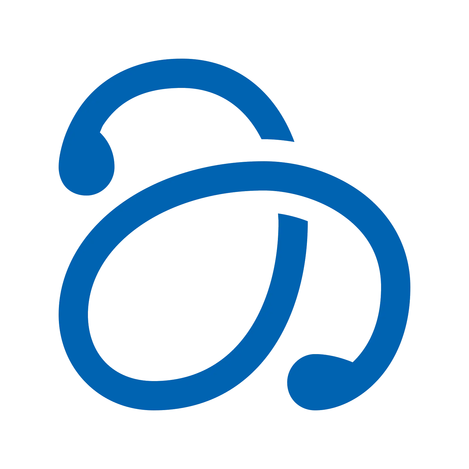 Looping Abstract Symbol in Blue