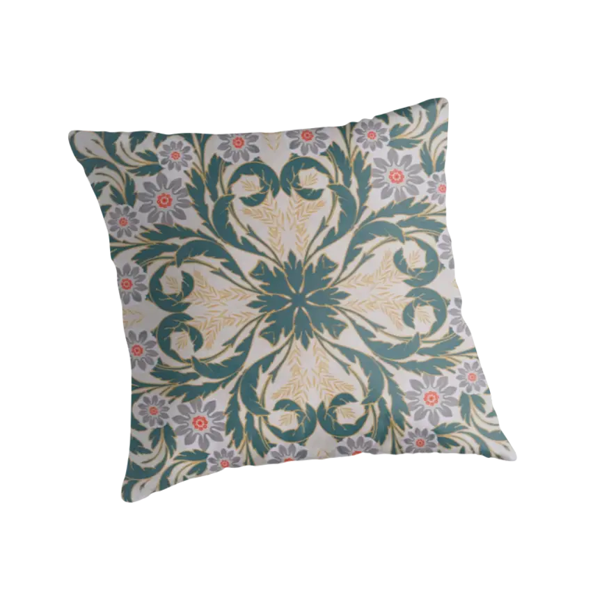 Floral Decorative Pillow for Home
