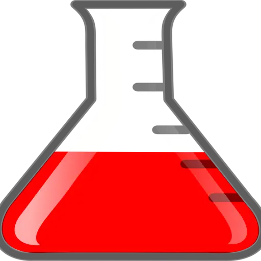 Red Liquid in Chemistry Beaker