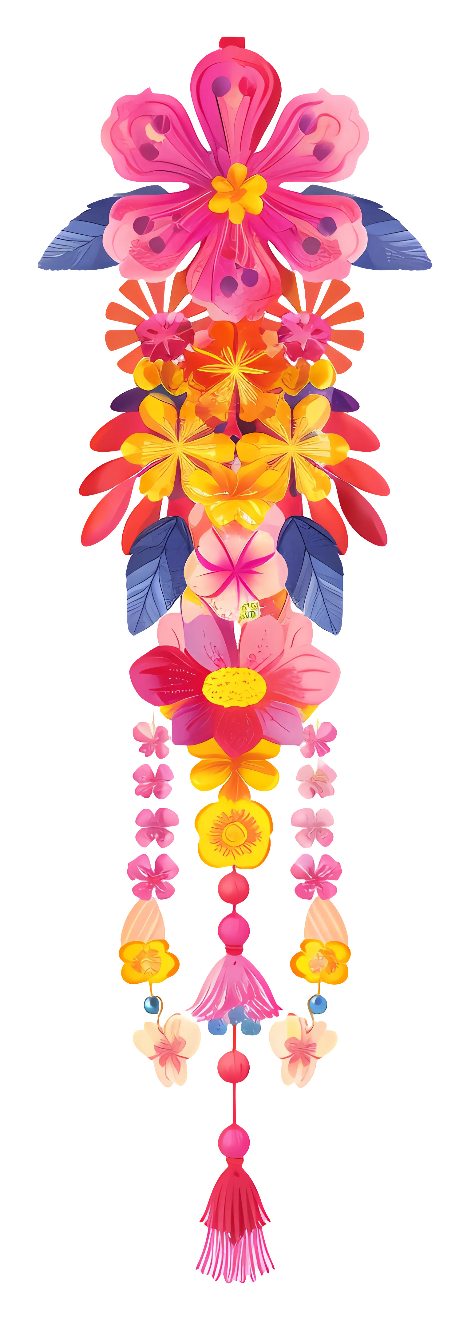 Colorful Floral Garland Decoration