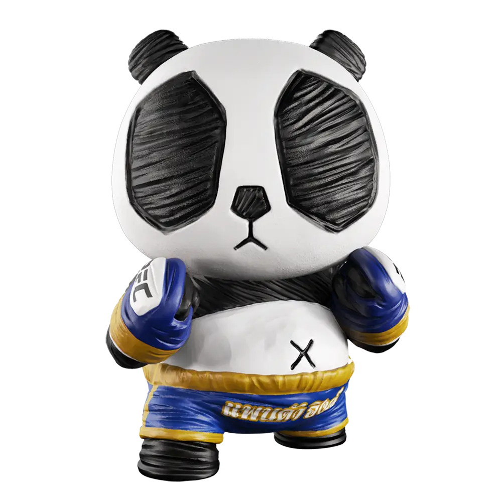 Cute Boxing Panda Figurine