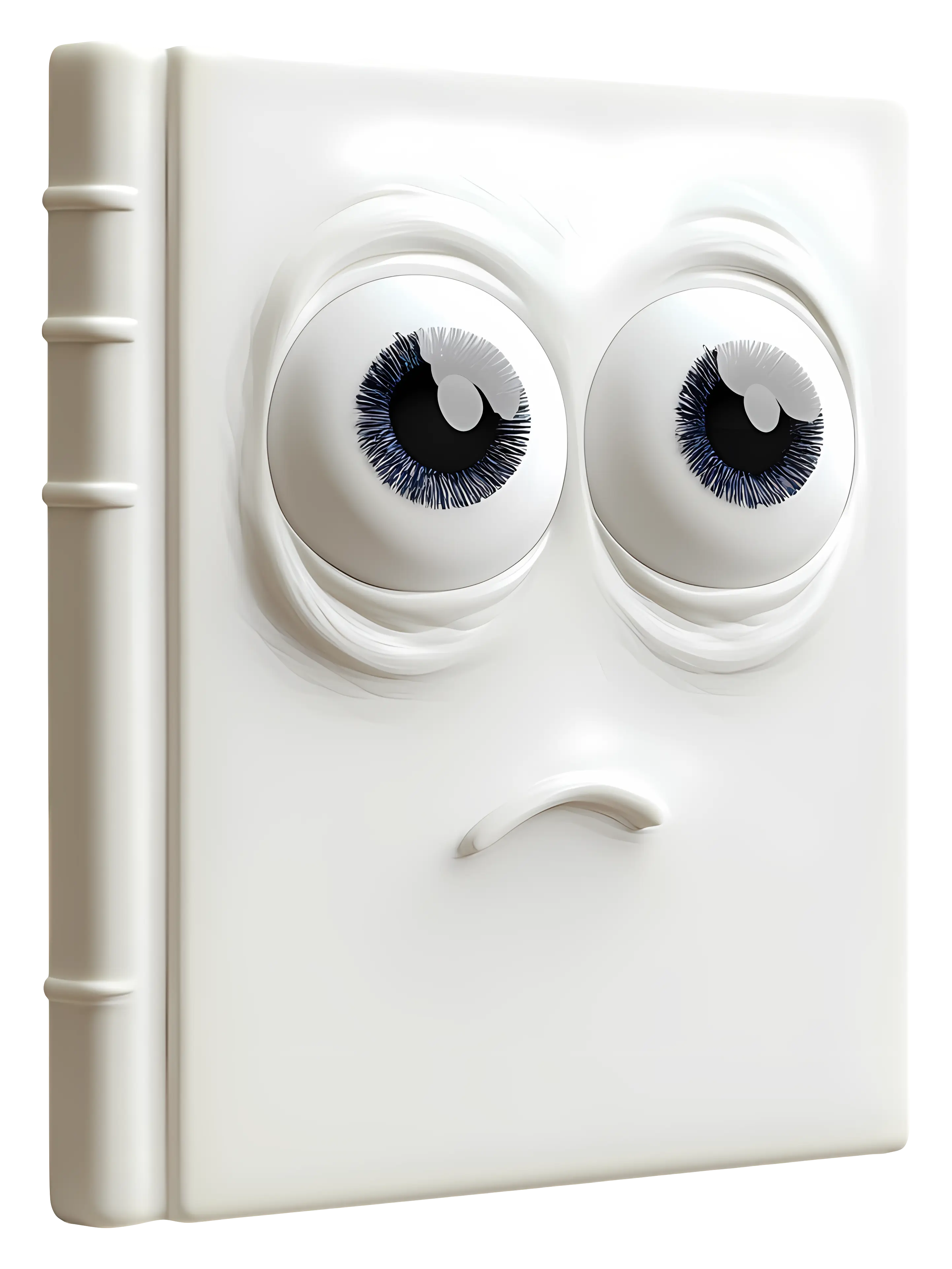 White Book with Surprised Eyes