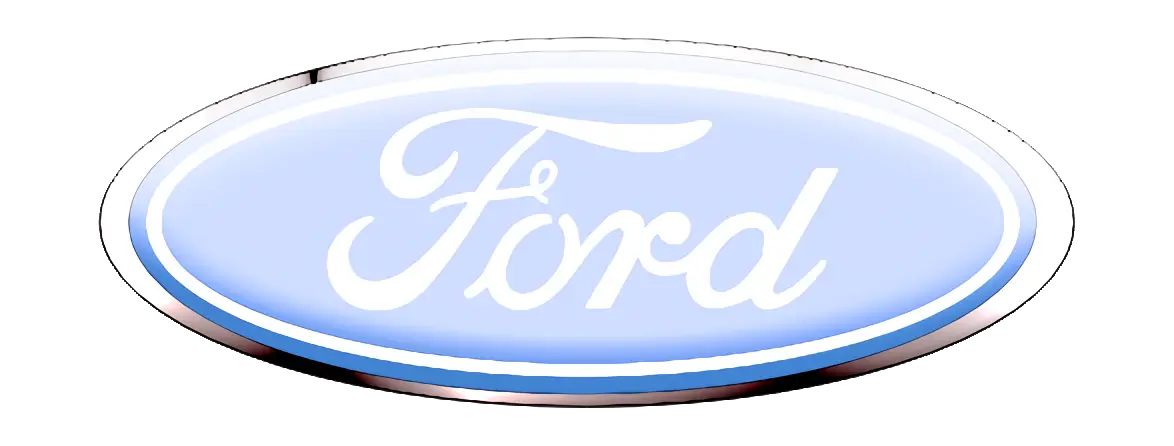 Iconic Ford Automaker Logo in Blue