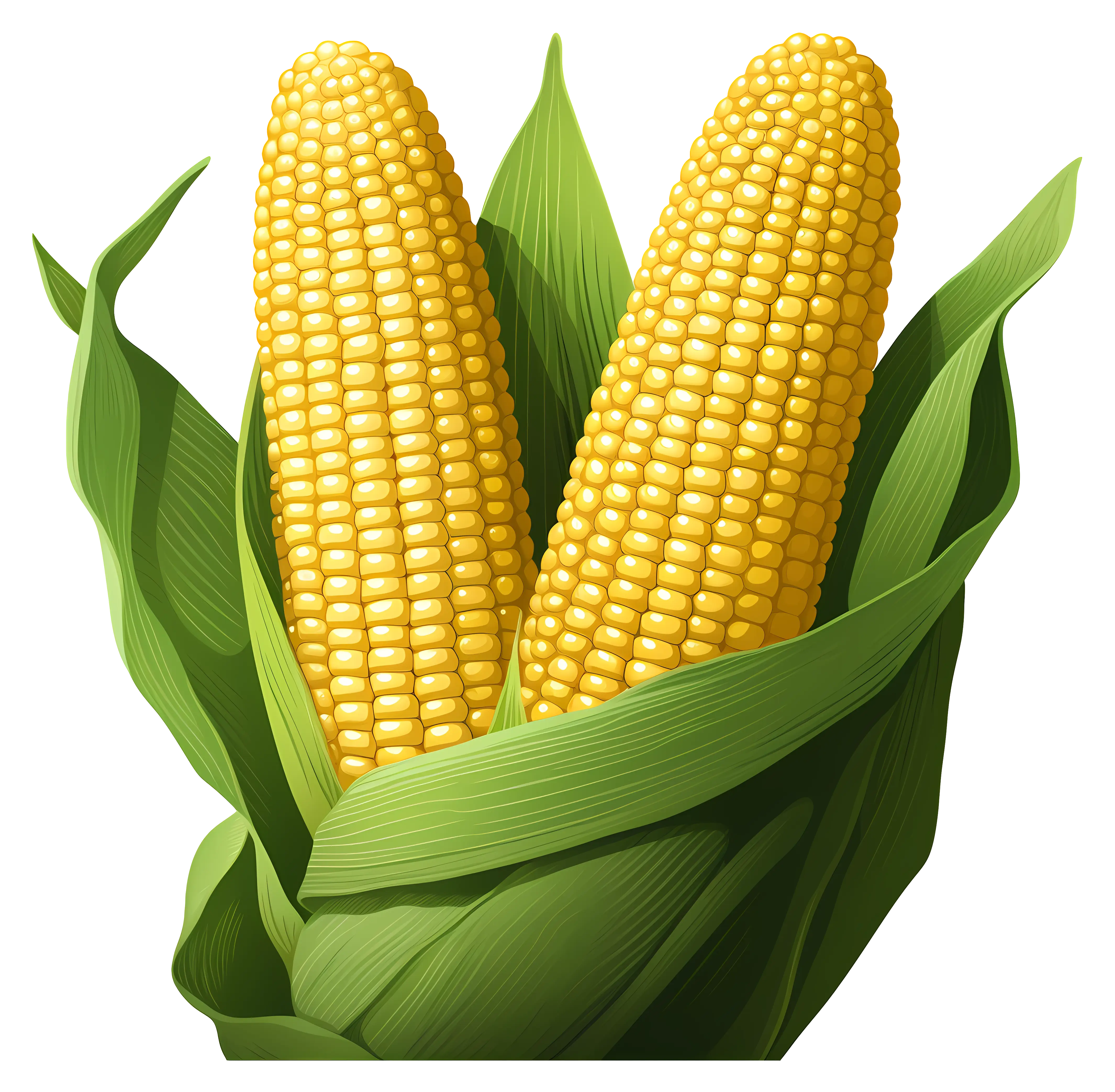 Fresh Corn on the Cob Illustration