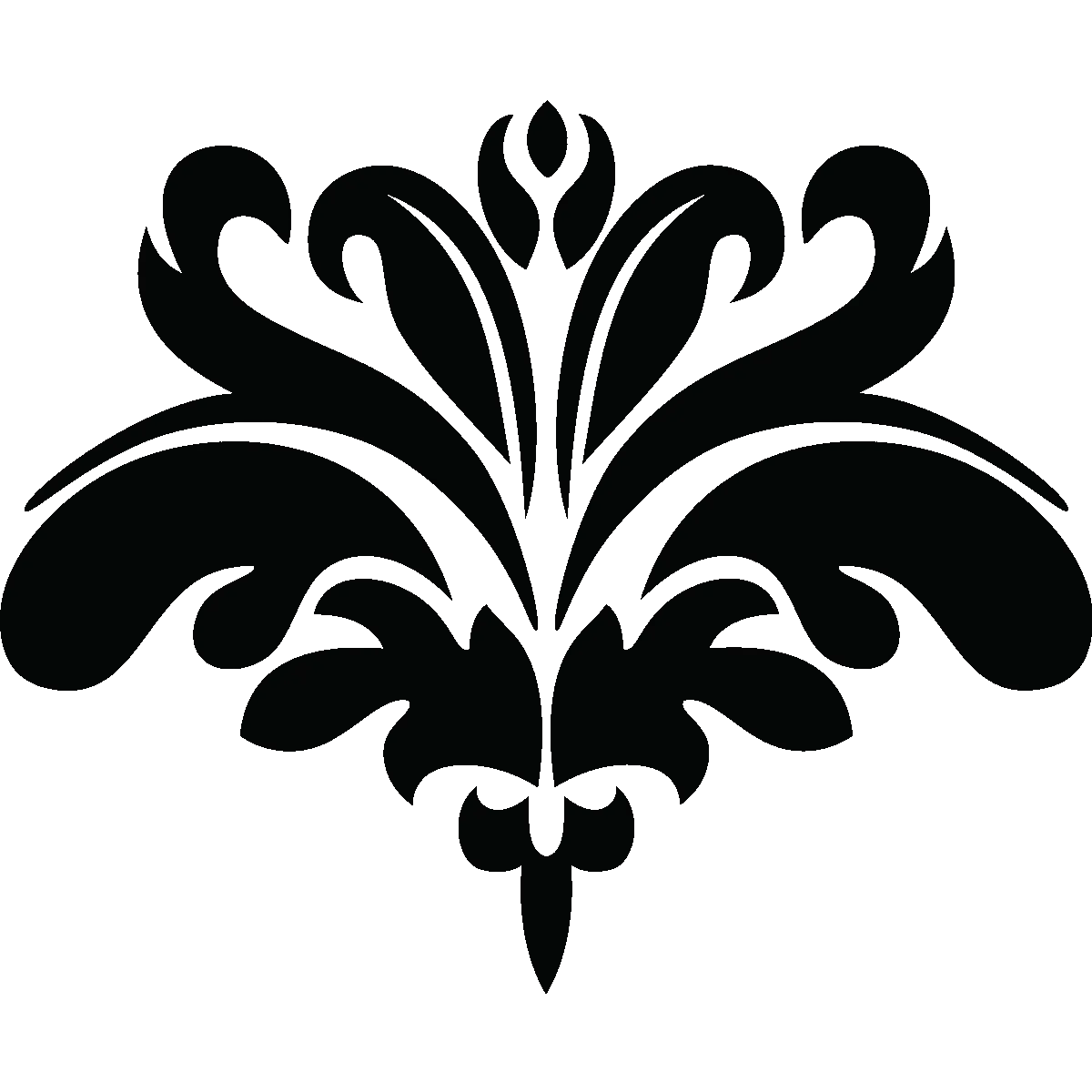 Elegant Black Floral Decorative Pattern