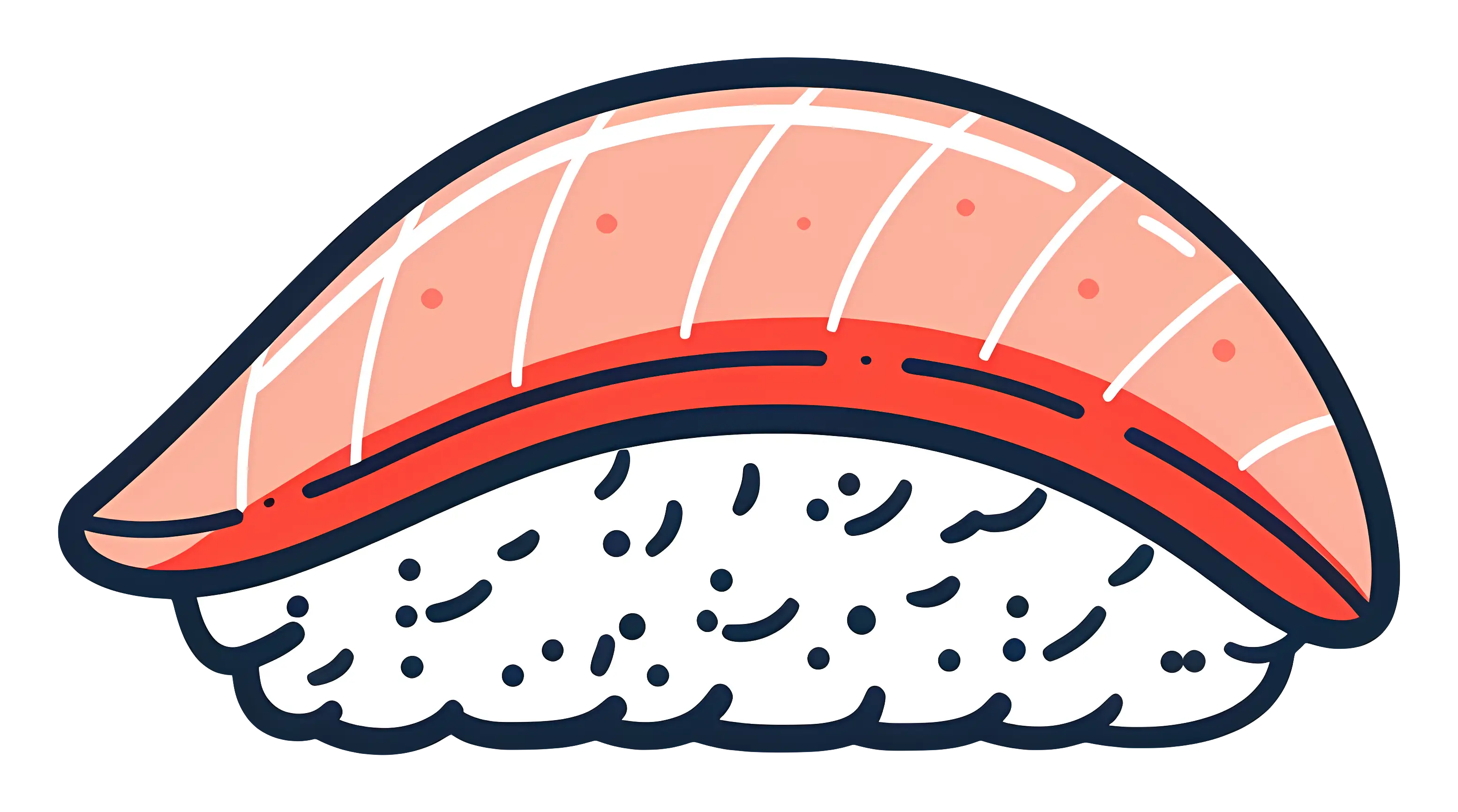Minimalist Sushi Nigiri Illustration