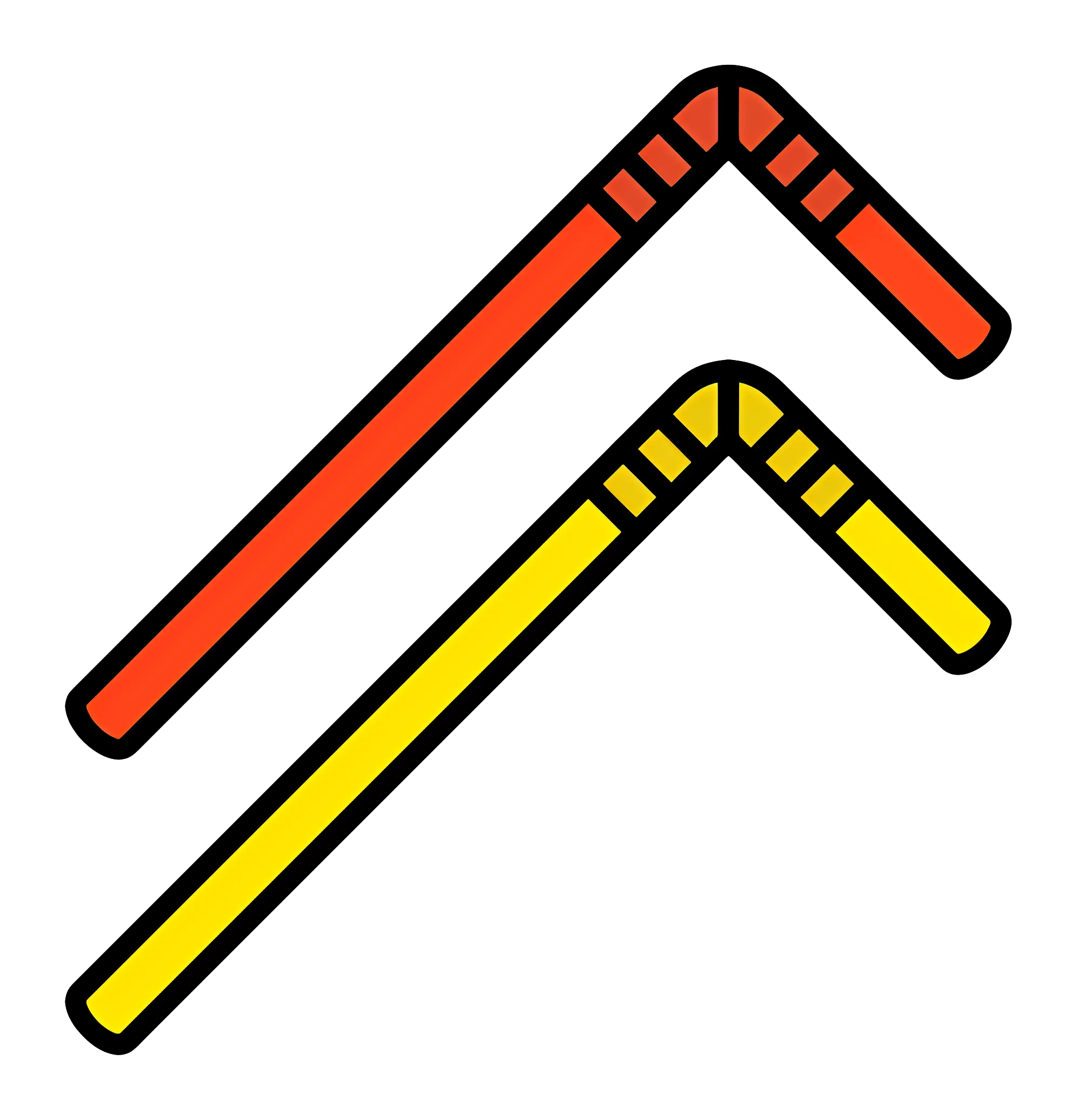 Red and Yellow Boomerangs