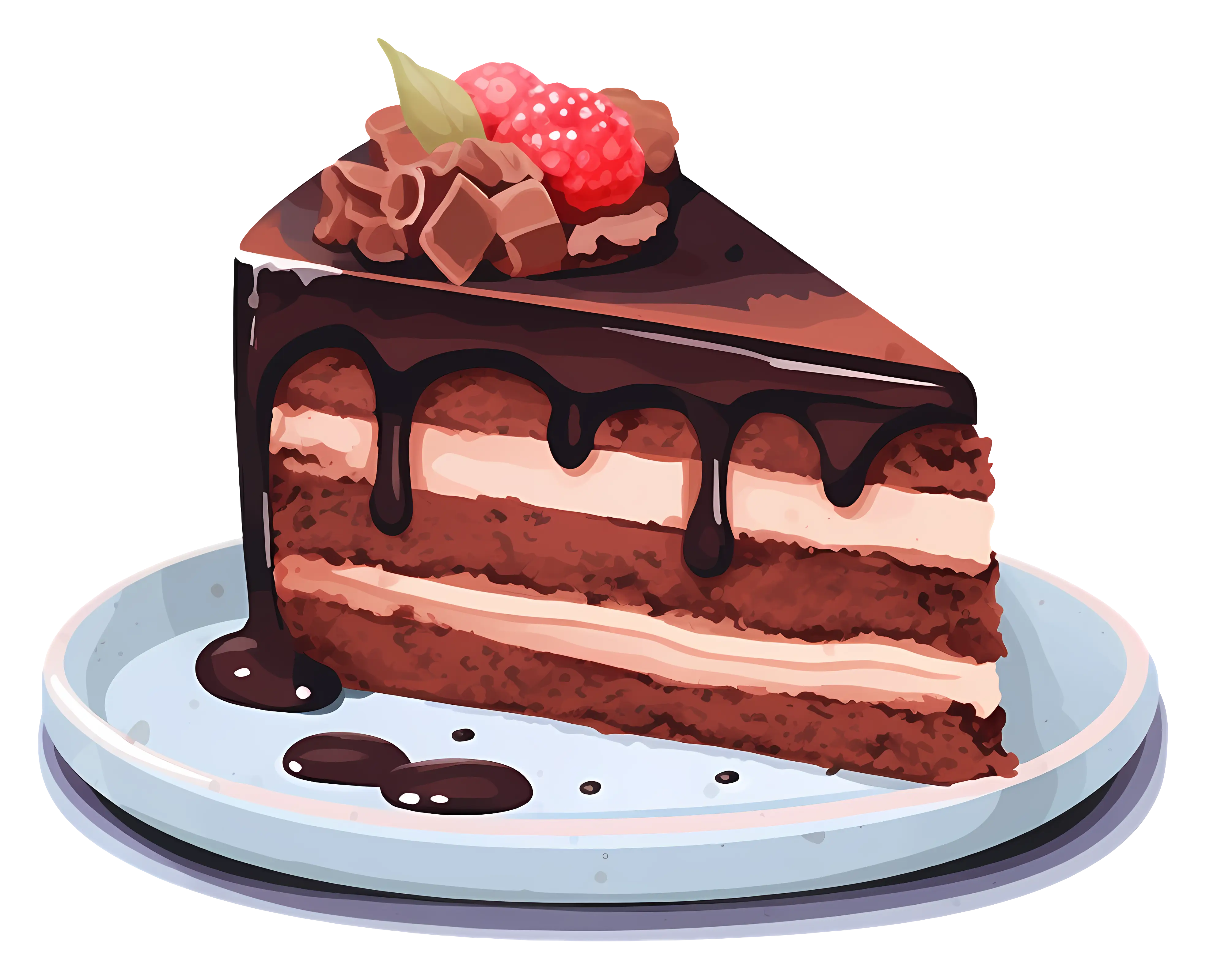 Delicious Chocolate Cake Slice