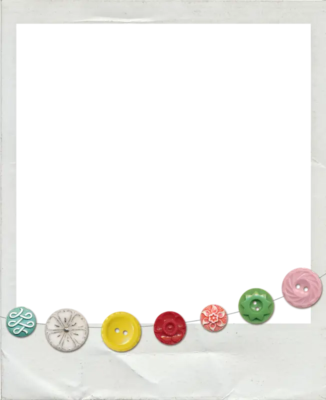 Polaroid Frame with Colorful Buttons