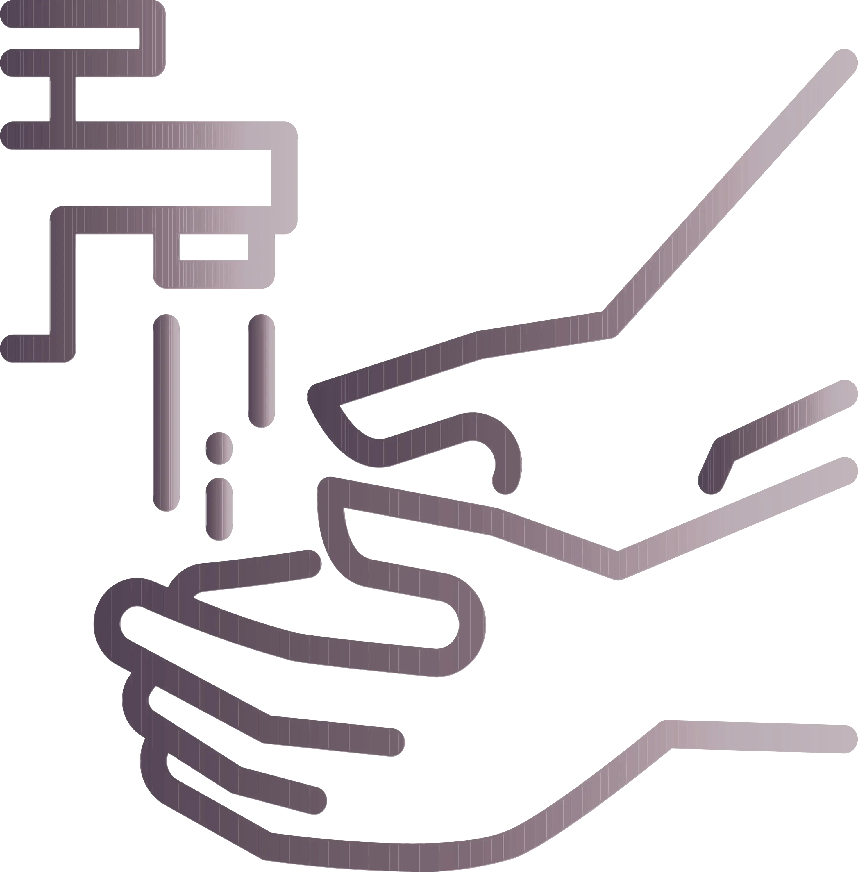 Hygienic Handwashing Line Icon