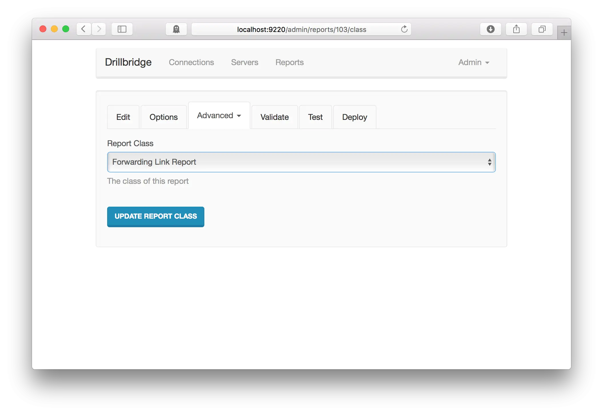 Web Interface Input Form Screenshot