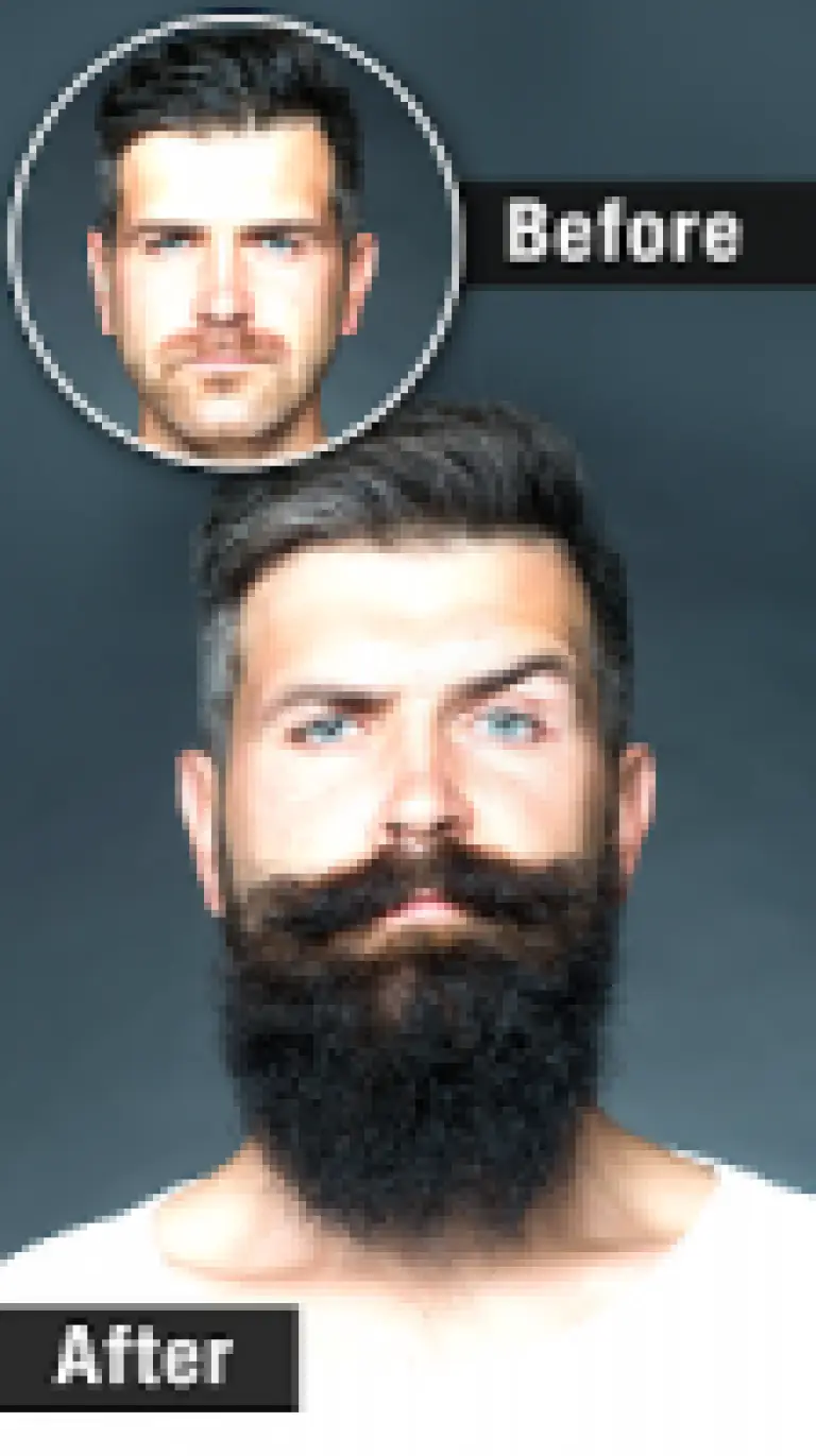 Before and After Beard Transformation Photo