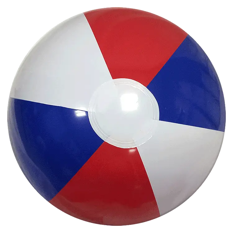 Colorful Red and Blue Beach Ball