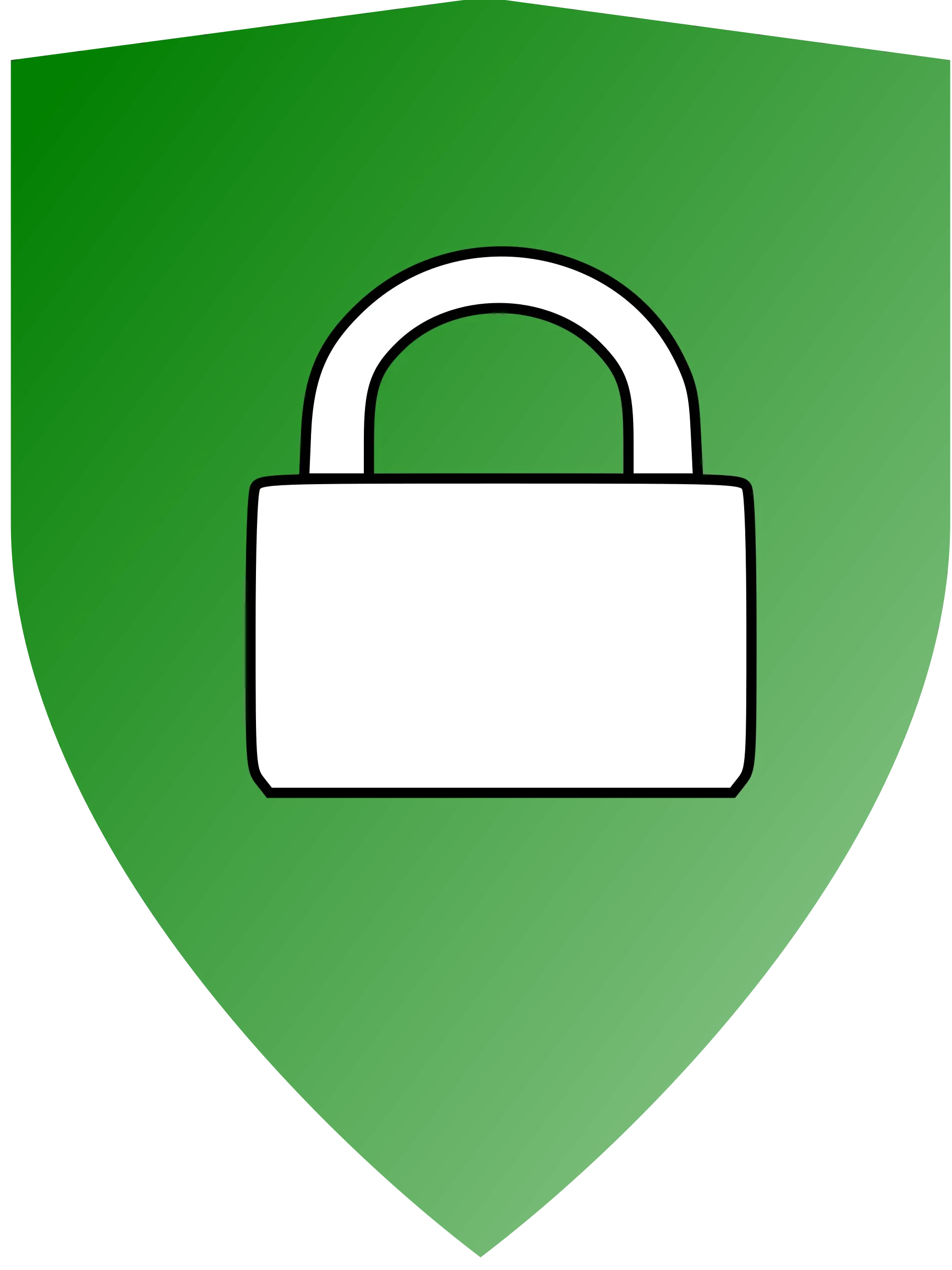 Shield with Lock Icon for Security and Protection Representation