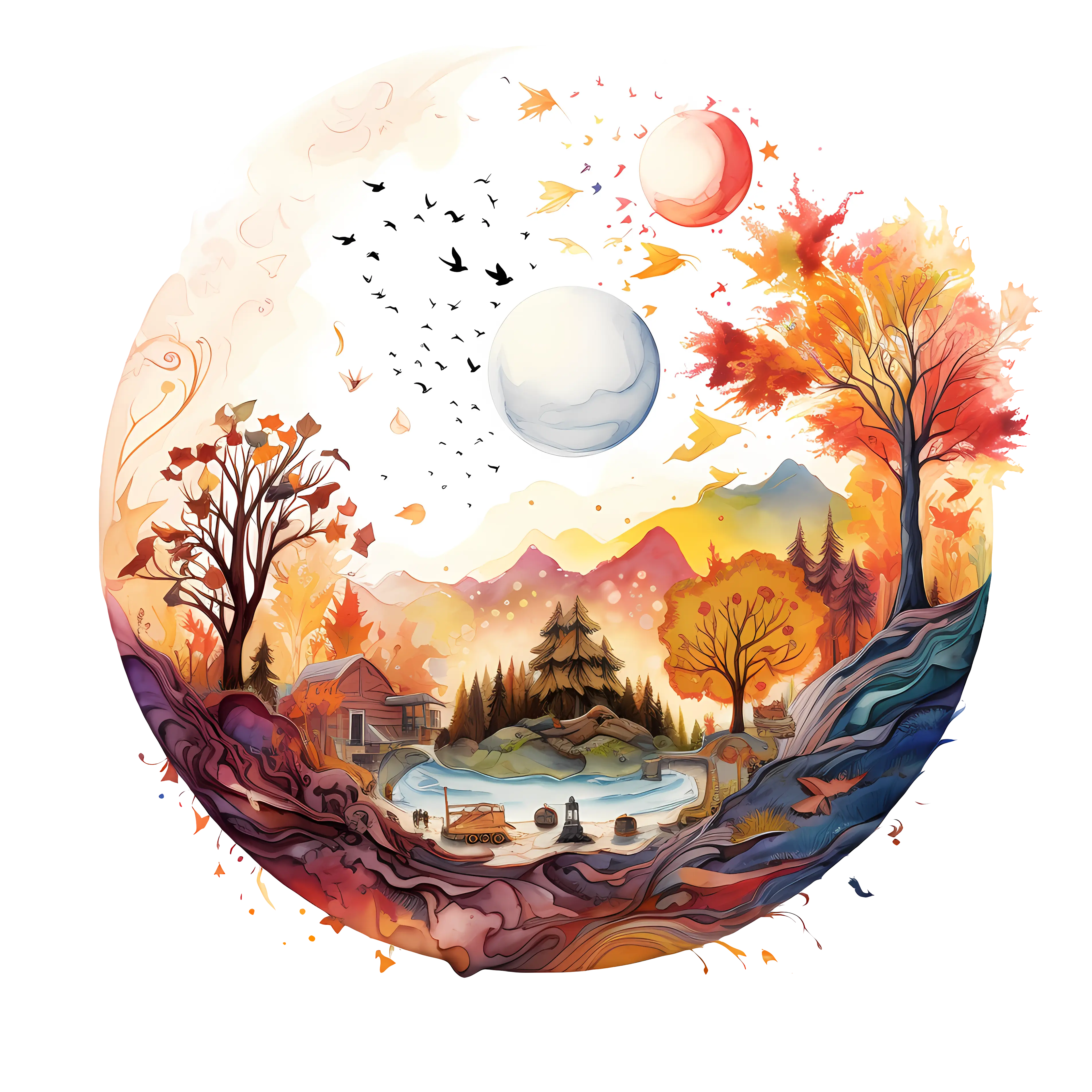 Autumn Landscape Artwork