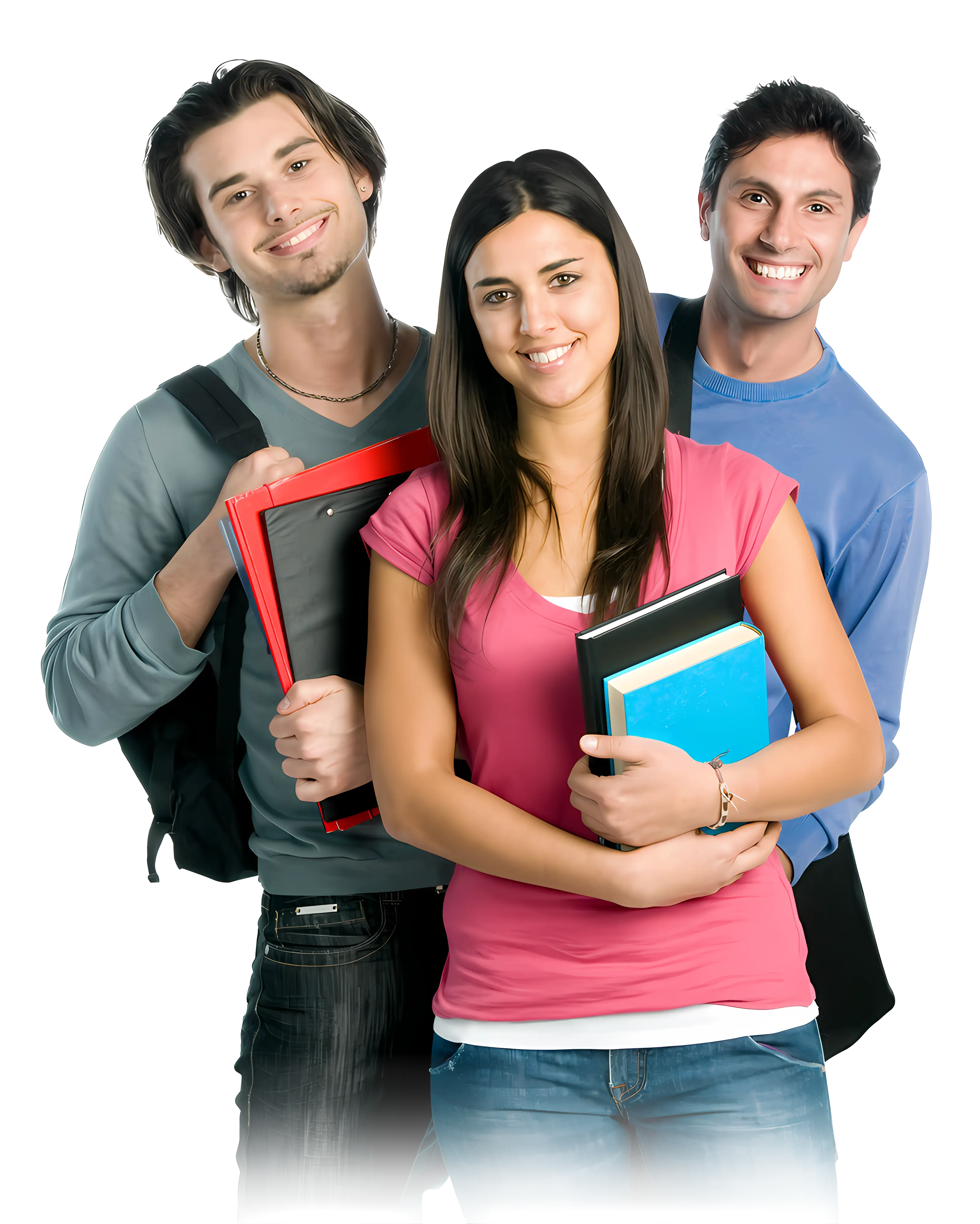 Group of Smiling Students with Books