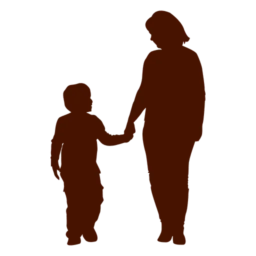 Silhouette of Parent Holding Child&#039;s Hand