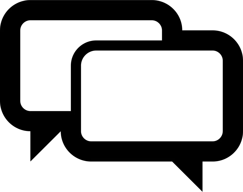 Black Chat Speech Bubbles Icon