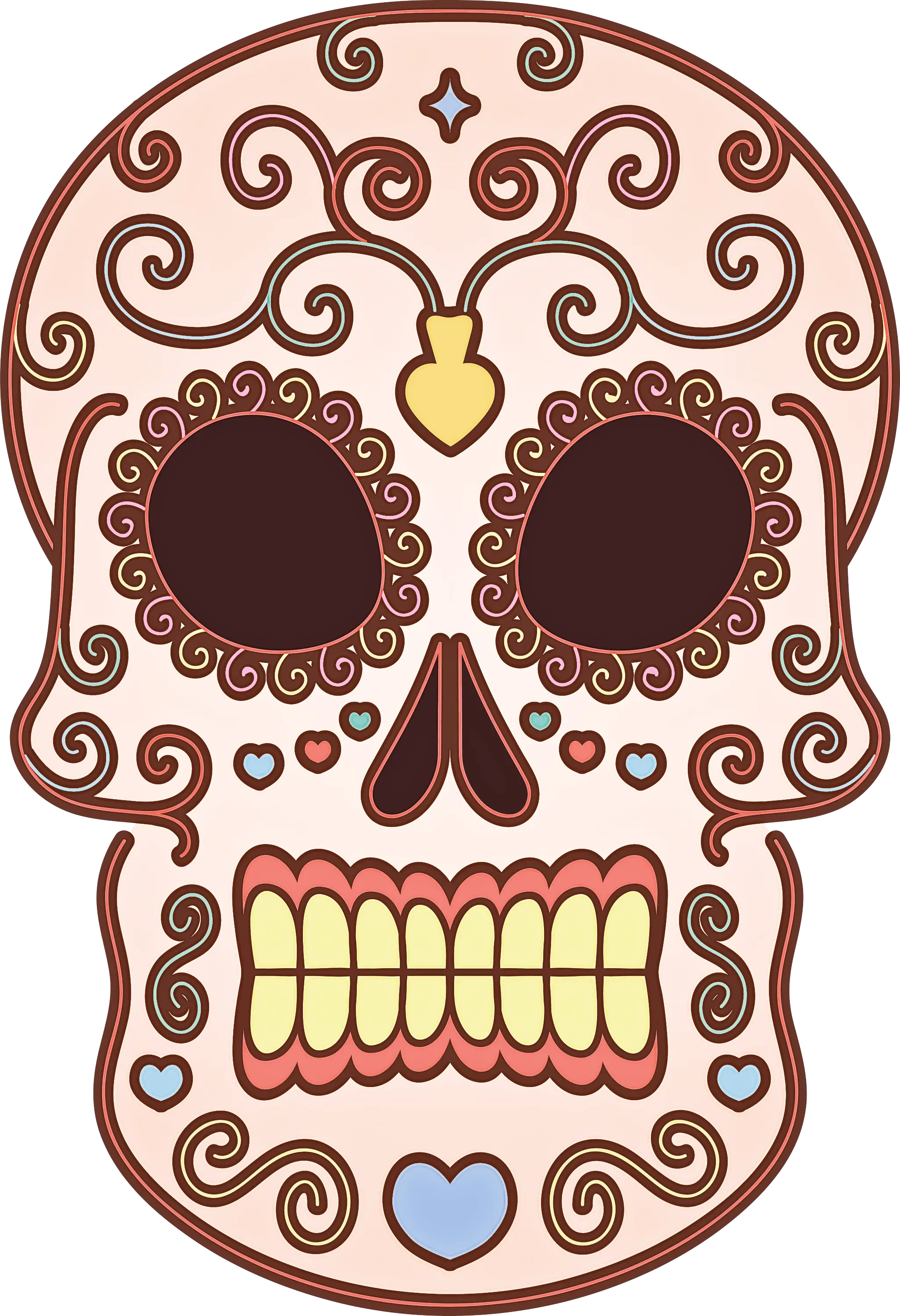 Decorative Sugar Skull Illustration