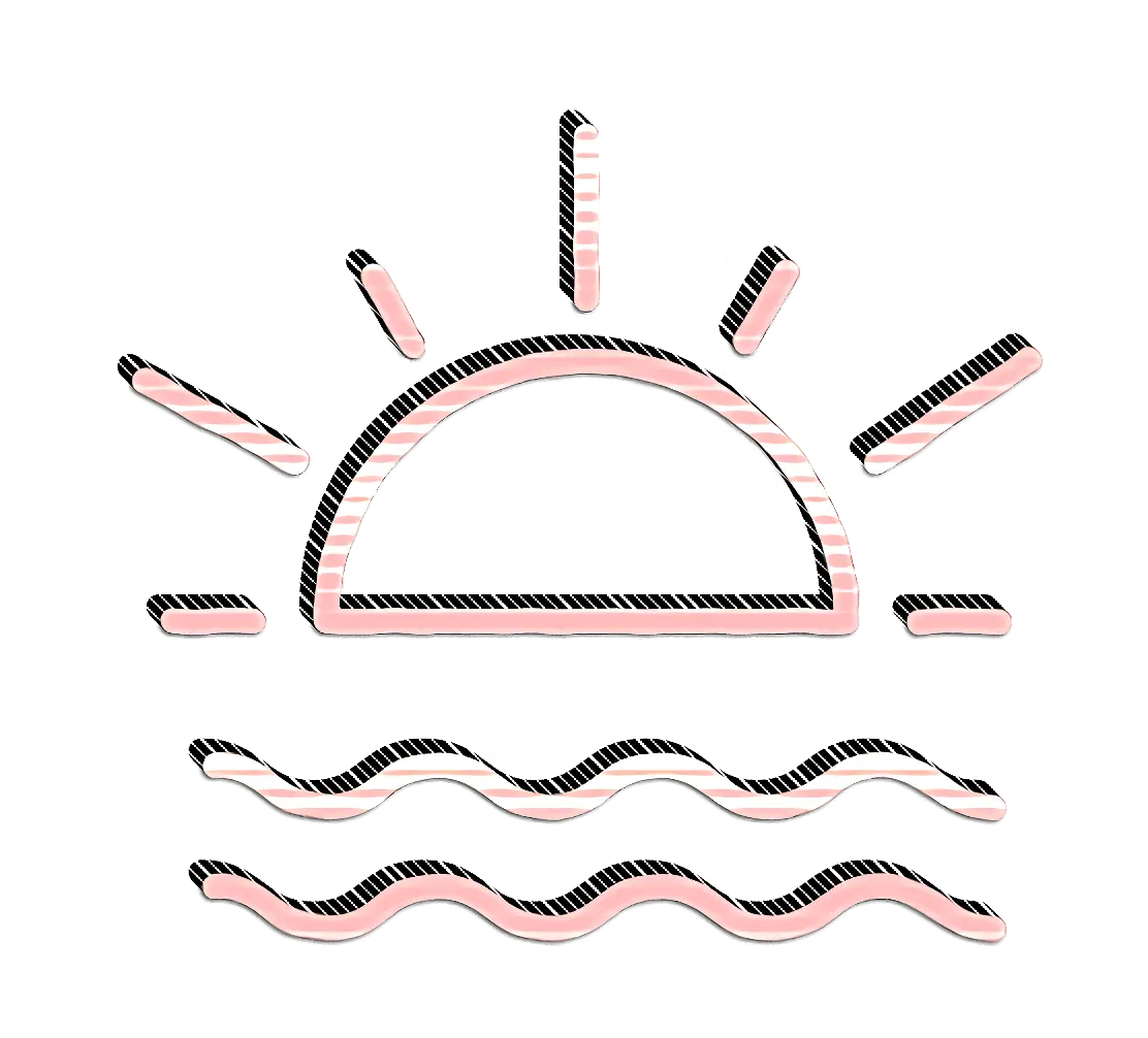 Sunset Over Water Doodle
