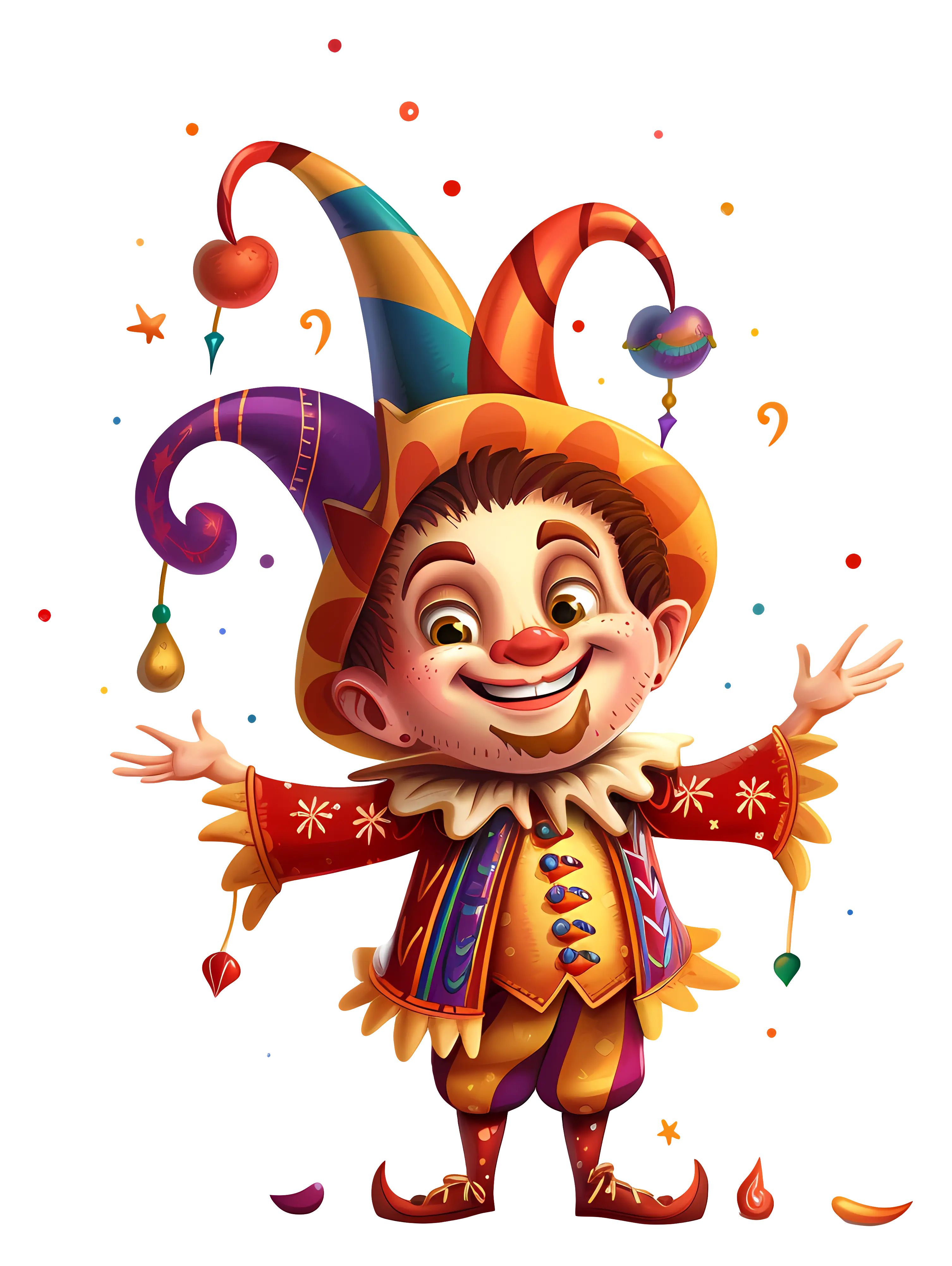 Colorful Jester Character