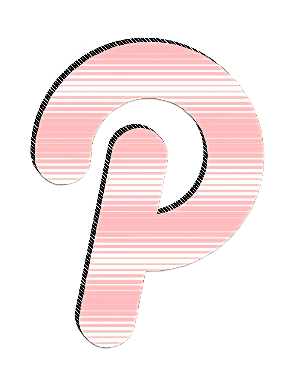 Pink Artistic P Icon Design
