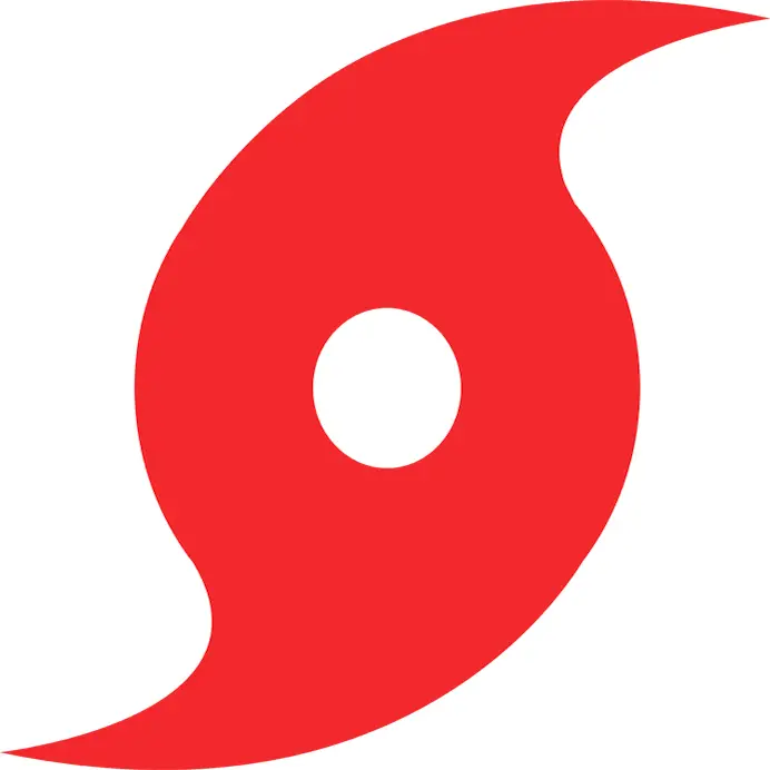 Red Hurricane Warning Symbol