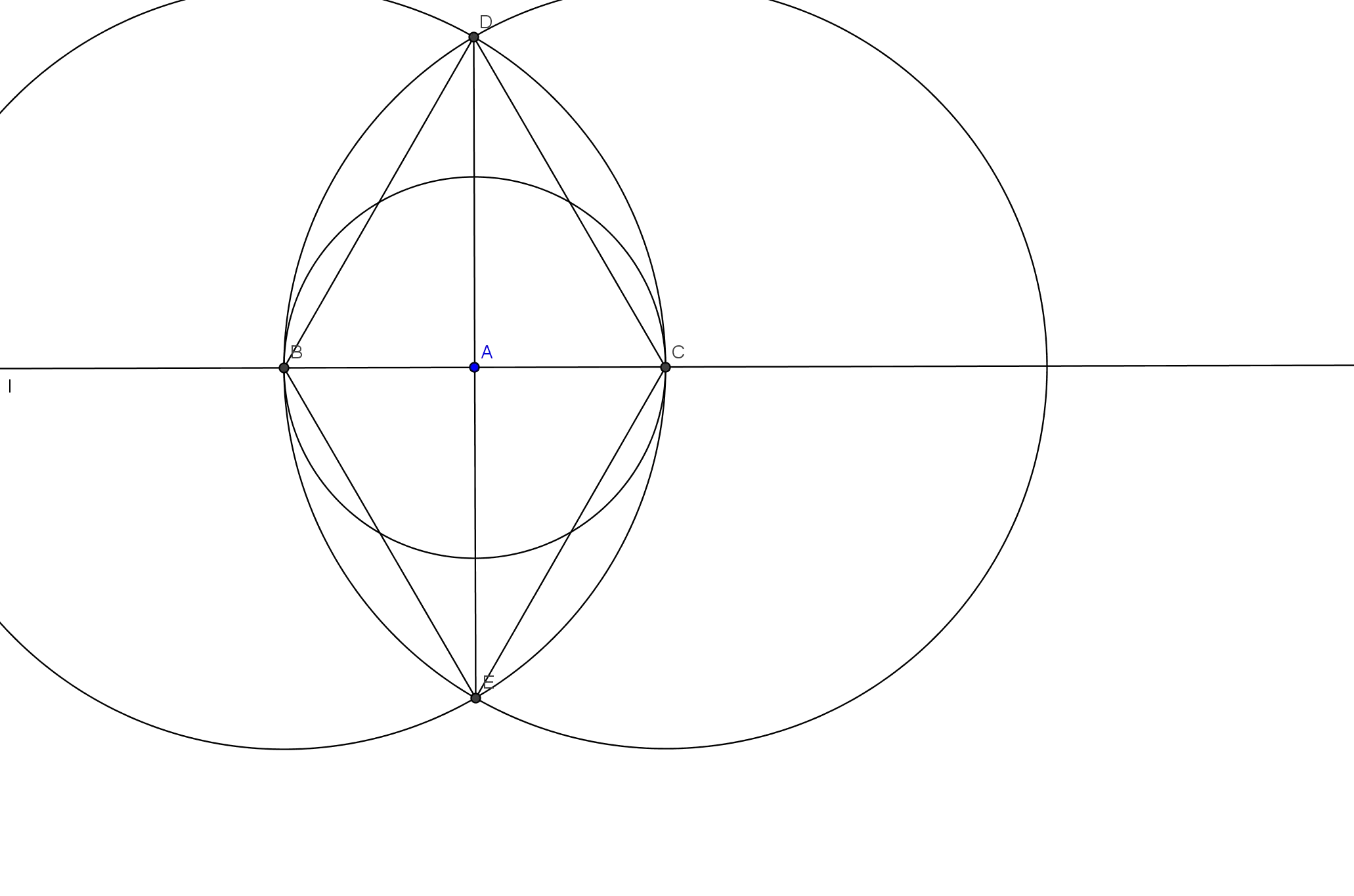 Geometric Circle Sketch and Line Diagram