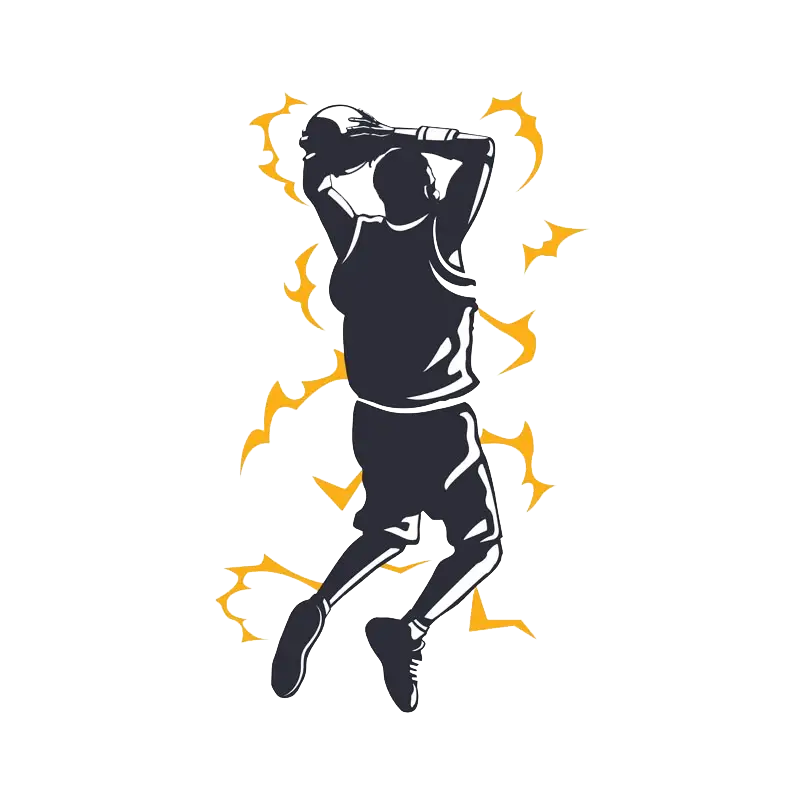 Basketball Player Dunking Illustration
