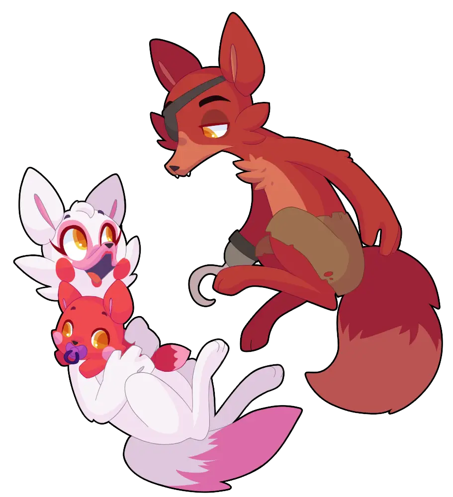 Cute Cartoon Foxes