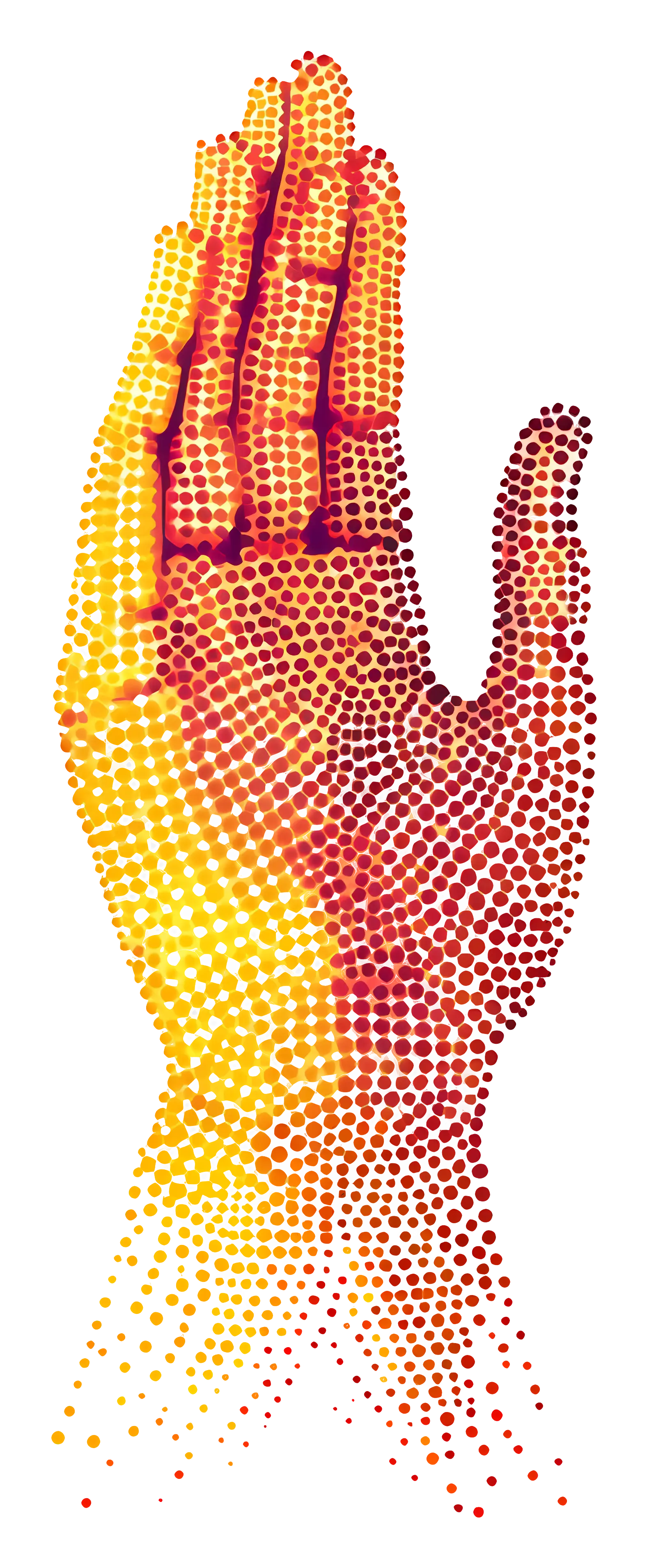 Colorful Dotted Hand Art