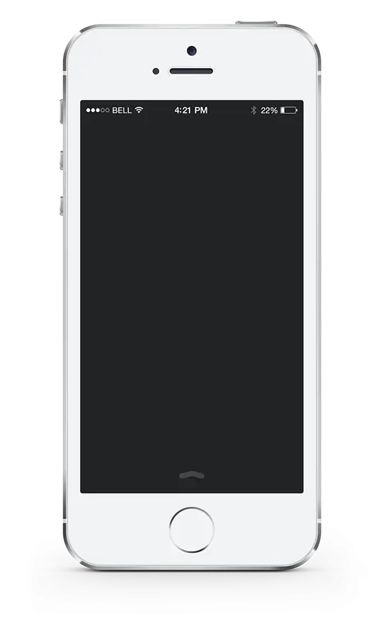 Modern White Smartphone Display