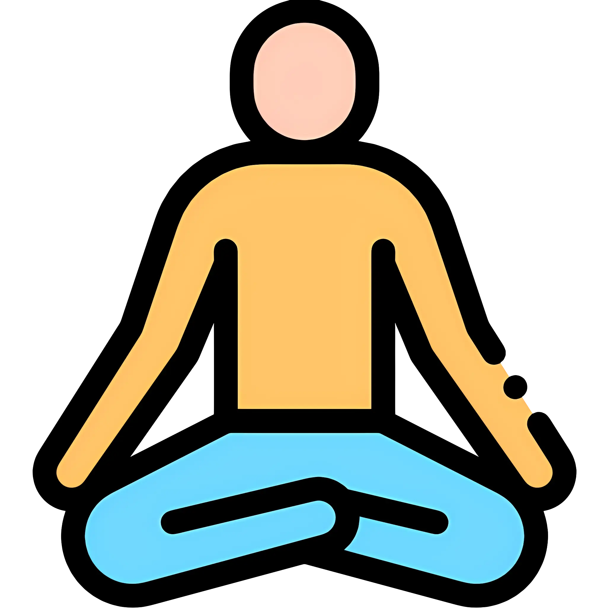 Man Practicing Yoga in Relaxed Pose Illustration
