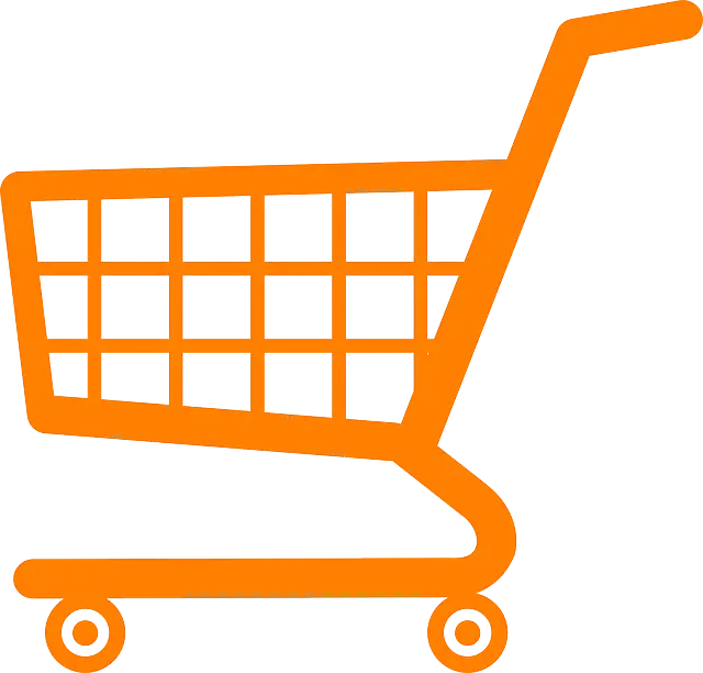 Orange Shopping Cart Illustration